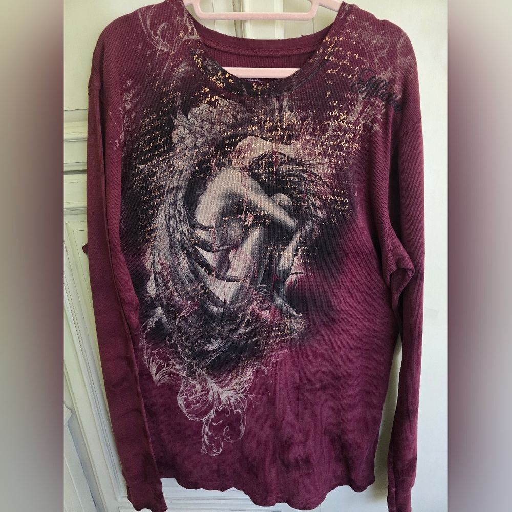 Vintage Affliction 2XL Mens Long Sleeve Thermal